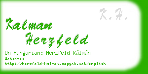 kalman herzfeld business card